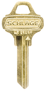 Hy-Ko 11010C123 Key Blank, Brass, Nickel-Plated, For: Schlage C123 Locks, Pack of 10