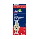 Leviton R56-T5020-0TS Single Outlet, 2 -Pole, 125 V, 20 A, Back and Side Wiring, NEMA: NEMA 5-20R, Light Almond