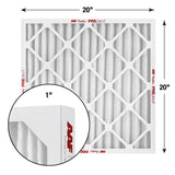 AAF Flanders PREpleat LPD SC M10 20 in. W X 20 in. H X 1 in. Synthetic 10 MERV Pleated Air Filter 1, Pack of 12