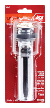 Ace 1-1/4 in. Chrome Brass Lift Plug and Drain