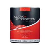 Clark+Kensington Flat Tint Base Mid-Tone Base Paint + Primer Interior 1 qt, Pack of 4