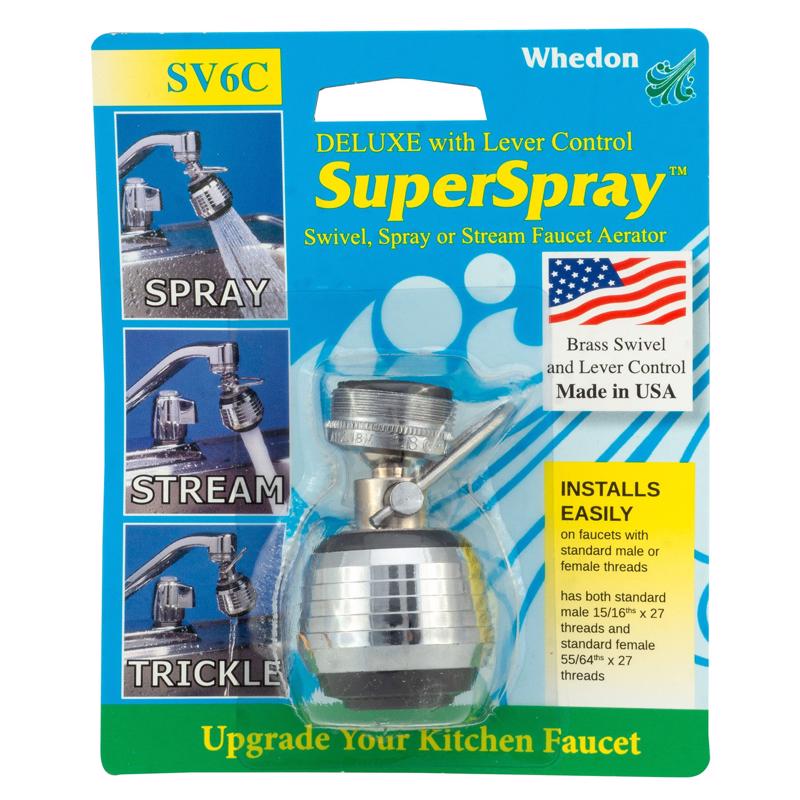 Dual Thread Spray Whedon SuperSpray Dual Thread 15/16 in.- 27M x 55/64 in.-27F Chrome Pl ...
