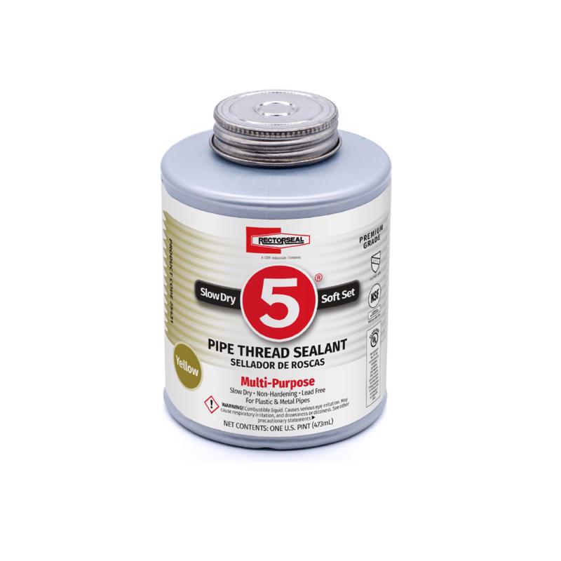 RectorSeal Slow Dry 5 Soft Set Yellow Pipe Thread Sealant 16 oz