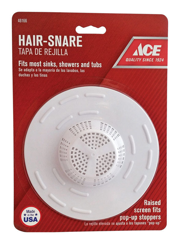 Ace 5 in. D White Plastic Sink Strainer, Pack of 6