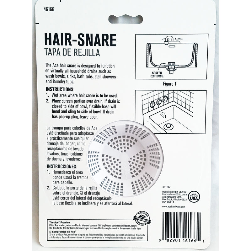 Ace 5 in. D White Plastic Sink Strainer, Pack of 6