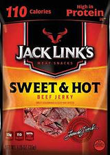 Jack Link's 10000008342 Snack, Jerky, Sweet, Hot, 1.25 oz, Pack of 10