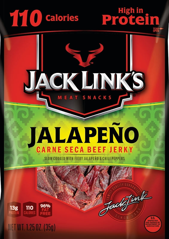 Jack Link's 10000008445 Snack, Jerky, Jalapeno, 2.85 oz, Pack of 8