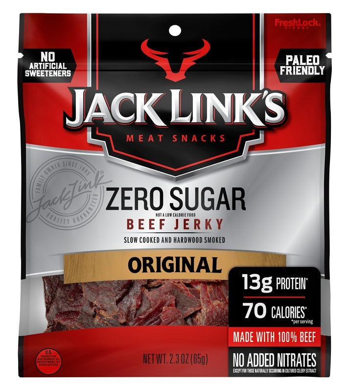 Jack Link's 10000027802 Snack, Jerky, Original, 2.3 oz, Pack of 8