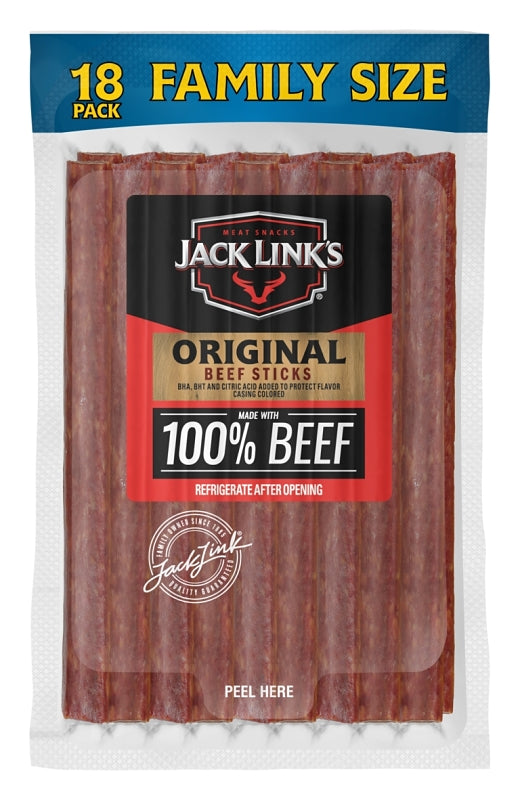 Jack Link's 10000030691 Snack, Stick, Original, 14.4 oz, Pack of 8