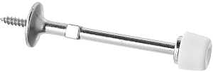 National Hardware 830102 Door Stop, Silver, 5 in W, 3 in Projection, Zinc, Satin Nickel