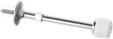National Hardware 830102 Door Stop, Silver, 5 in W, 3 in Projection, Zinc, Satin Nickel