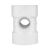 Charlotte Pipe Schedule 40 3 in. Hub X 3 in. D Hub PVC Sanitary Tee 1 pk