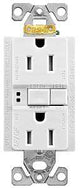 Eaton Wiring Devices TRAFGF15W-K-L Duplex Receptacle, 2 -Pole, 15 A, 125 V, Back, Side Wiring, White