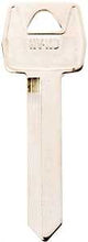 Hy-Ko 11010H54 Key Blank, Brass, Nickel, For: Ford Vehicle Locks, H54 Key Number, Pack of 10