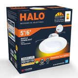 Halo RL Series RL56LS9FSD2W1EWH Downlight, 14.3 W, 120 V, Aluminum/Steel, White, Matte