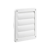 Lambro 361W Exhaust Wall Louvered Vent, 6 in W, Plastic, White