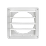 Lambro 361W Exhaust Wall Louvered Vent, 6 in W, Plastic, White
