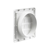 Lambro 361W Exhaust Wall Louvered Vent, 6 in W, Plastic, White