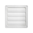 Lambro 361W Exhaust Wall Louvered Vent, 6 in W, Plastic, White