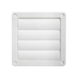 Lambro 361W Exhaust Wall Louvered Vent, 6 in W, Plastic, White