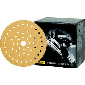 Mirka 235MF220 Gold Multifit Dust Free Discs, 5″, P220, 50/pk