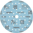 Mirka FY3MF320 Galaxy Dust Free Multi-Fit Grip Discs, 3″, Grade 320, 50/pk