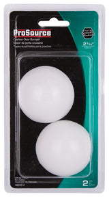 ProSource FE-S715-PS Door Stop, 2-3/16 in Dia Base, 2-3/16 in Dia x 1 in H Projection, Vinyl, White