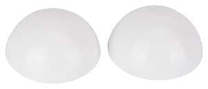 ProSource FE-S715-PS Door Stop, 2-3/16 in Dia Base, 2-3/16 in Dia x 1 in H Projection, Vinyl, White