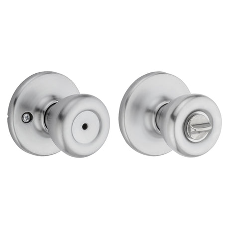 Kwikset 300T 26DCP Privacy Lockset, Knob Handle, Satin Chrome, ADA Compliant, Universal Hand