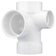 Charlotte Pipe Schedule 40 3 in. Hub X 3 in. D Hub PVC Reducing Double Fixture Fitting Tee 1 pk