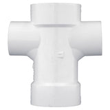 Charlotte Pipe Schedule 40 3 in. Hub X 3 in. D Hub PVC Reducing Double Fixture Fitting Tee 1 pk
