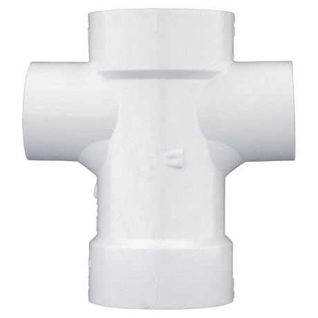 Charlotte Pipe Schedule 40 3 in. Hub X 3 in. D Hub PVC Reducing Double Fixture Fitting Tee 1 pk