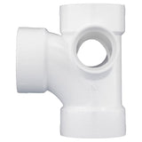 Charlotte Pipe Schedule 40 3 in. Hub X 3 in. D Hub PVC Reducing Double Fixture Fitting Tee 1 pk