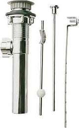 Plumb Pak PP820-70 Lavatory Pop-Up Assembly, 1-1/4 in Connection, Plastic, Chrome-Plated
