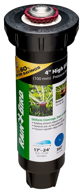 Rain Bird 22SAFPROPR Mini Pop-Up Rotor Sprinkler, Full-Circle, 3.5 gpm, 1/2 in Connection, FNPT, 4 in H Pop-Up, Plastic