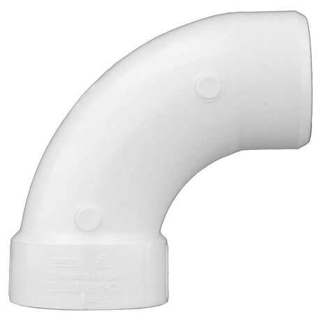 Charlotte Pipe Schedule 40 3 in. Spigot X 3 in. D Hub PVC 90 Degree Elbow 1 pk