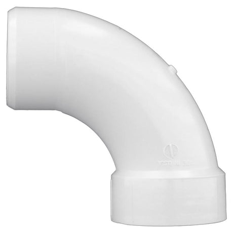 Charlotte Pipe Schedule 40 1-1/2 in. Spigot X 1-1/2 in. D Hub PVC 90 Degree Elbow 1 pk