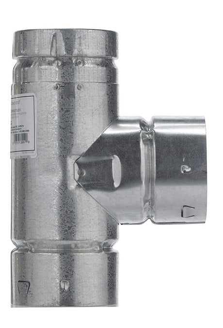 Selkirk 3 in. X 3 in. X 3 in. Aluminum/Galvanized Steel Standard Gas Vent Tee, Pack of 2