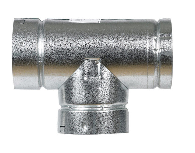 Selkirk 4 in. X 4 in. X 4 in. Aluminum/Galvanized Steel Stove Pipe Tee Cap Flow Tee, Pack of 2