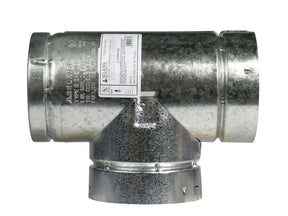 Selkirk 5 in. X 5 in. X 5 in. Aluminum/Galvanized Steel Stove Pipe Tee Cap Flow Tee, Pack of 2