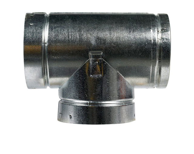 Selkirk 6 in. X 6 in. X 6 in. Aluminum/Galvanized Steel Stove Pipe Tee Cap Flow Tee, Pack of 2
