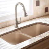 Kindred FTS904BX Kitchen Sink, 4-Deck Hole, 33 in OAW, 22 in OAH, 9 in OAD, Tectonite, Sand, Top