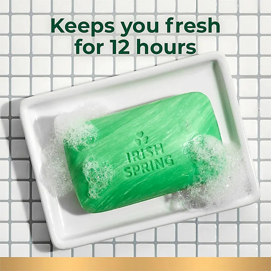 Irish Spring 14177 Bar Soap Green, Green, Clean Fresh, 3.75 oz