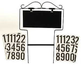 Hy-Ko 500-GF House Number Kit, Character: 0 to 9, Black Character, White Background, Wrought Iron