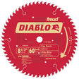 Diablo D0860S Circular Saw Blade, 8-1/2 in Dia, 5/8 in Arbor, 60-Teeth, Carbide Cutting Edge