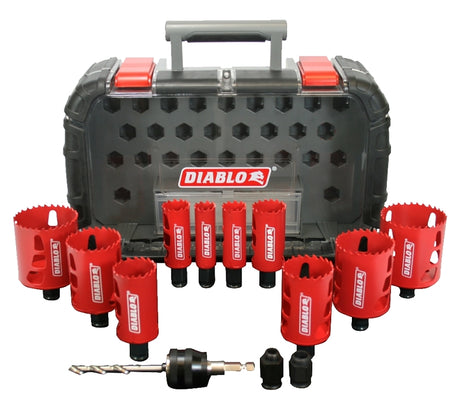 Diablo DHS14SGP Hole Saw Kit, 14-Piece, Bi-Metal