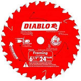 Diablo D0624A Framing Trim Saw Blade, 6-1/2 in Dia, 5/8 in Arbor, 24-Teeth
