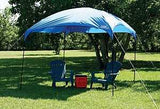 Texsport 02901 Dining Canopy, 9 ft L, 9 ft W, Fiberglass/Steel Frame, Polyurethane Canopy, Brilliant Blue Canopy