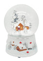 Santas Forest 92907 Farm House Water Snow Globe, 5.33 in H, Glass/Resin, White, Pack of 12