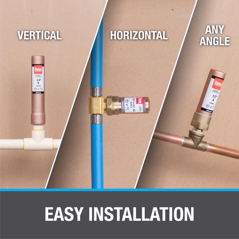 Oatey Quiet Pipes 1/2 in. MIP each X 1/2 in. D MIP each Copper Water Hammer Arrester 1 pk